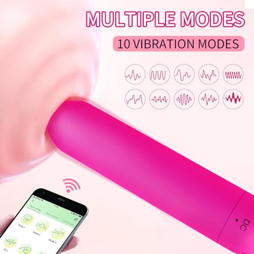 Image of Jango Mini Bullet Personal Body Massager With Bluetooth Connect|Bluetooth App|10 Modes,USB Charging, Waterproof (Black)