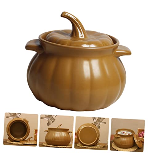 Yardwe Panela De Molho Tampa Mini Forno Tigelas De Sopa Tampa Panela De Ensopado Alça De Cerâmica Ca