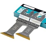 Acroma 2-Piece Universal Oscillating Multitool Blade Set, Titanium-Enhanced M42 HSS Bi-Metal, Includ