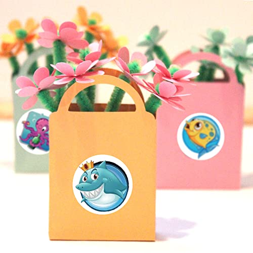 Hohamn 600Pcs Sea Animals Stickers For Kids 16 Designs 1.5 Inch Ocean Animal Stickers Roll For Kids Party Favors Teacher Reward Encouragement Motivational Stickers #TOP5