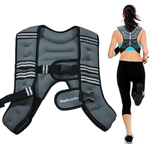 Stepfowarder Weighted Vest, 3kg/5kg Weight Vest with Reflective Stripe for Training Workout, Running, Fitness, Jogging, Cardio, Walking