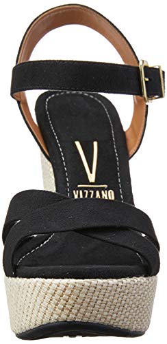 Sandalias Camurca Flex/Tecido Tram London, Vizzano, Feminino, Preto, 37