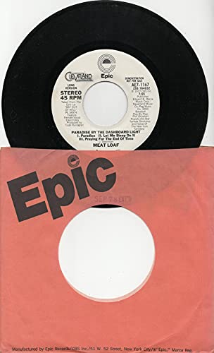 Meat Loaf: Paradise by the Dashboard Light (1-Paradise 2-Let Me Sleep on It 3-Praying for the End of Time) (Long 7:55 Stereo Version) B/w Paradise by the Dashboard Light (1-Paradise 2-Let Me Sleep on It 3-Praying for the End of Time) (Short 5:25 Ster