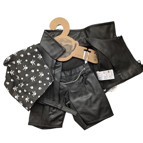 Kostüm für einen Motorradfahrer - Teddy Outfit Kleidung - 40cm - Teddybär Nicht enthalten