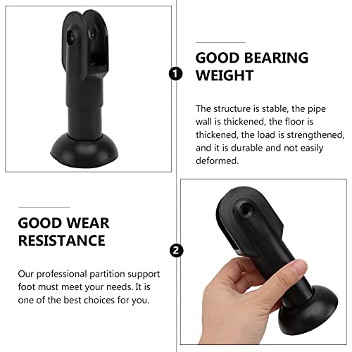 DOITOOL Toilet Partition Support Feet 3Pcs Durable Plastic Restroom Cubicle Fittings with Thickened Structure for Stable Load Bearing 6.5 X 2.8 X 2.8 Inch - Image 3