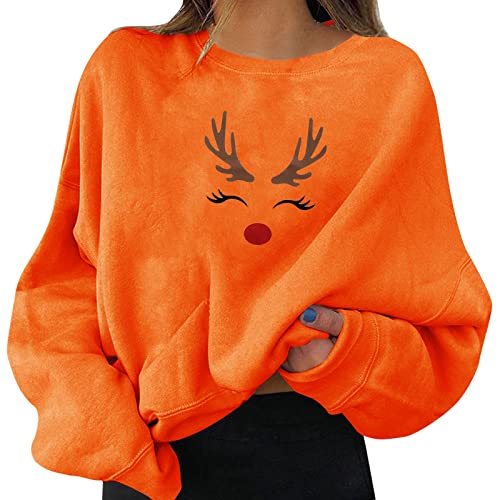 Weihnachts Pullover Damen Christmas Oberteils Weihnachten Sweatshirt...