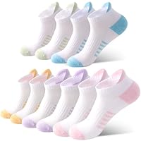 AVAYUU Sneaker Socken Damen 39-42, Atmungsaktive Sportsocken Baumwolle Anti-Blasen Gepolsterte Kurze Laufsocken mit Geschenkbox Sommer 5 Paar Weiß