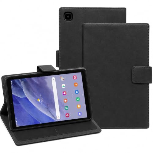 Image of Premium Flip Cover for Samsung Galaxy Tab A7 Lite 8.7 Inch, PU Leather, Soft TPU Back, Magnetic Stand, Professional Style (Black)