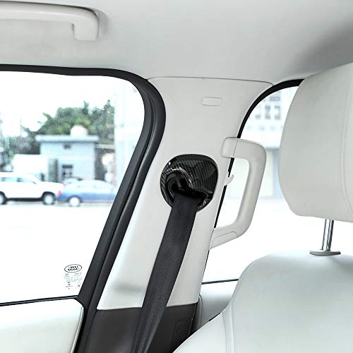Cubiertas de cinturón de seguridad delanteras ABS estilo fibra carbono para Land Rover Discovery 5 LR5 L462 miniatura 5
