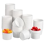 VALICLUD 100Stücke Einweg Pappbecher Trinkbecher für Kaffee und Säfte Breiter Rand für Einfaches Einschenken für Verkostungen und Proben und Bequem