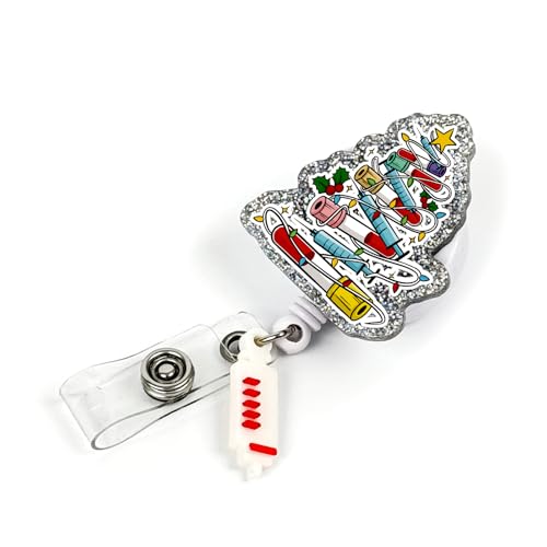 Enrouleur de badge de Noël Tian Zhun rétractable avec joli pendentif en acrylique