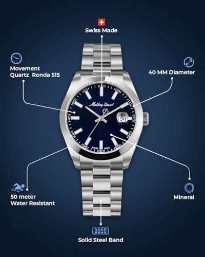Image of Mathey-Tissot Mathey I Quartz Blue Dial Men's Watch H450ABU