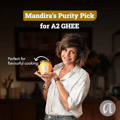 Anveshan A2 Desi Cow Ghee 5L | Traditionally Bilona-Churned, Danedar Ghee | Aromatic| NABL Lab Tested (70+ tests), Cruelty-Free | Grass-Fed | Glass Jar