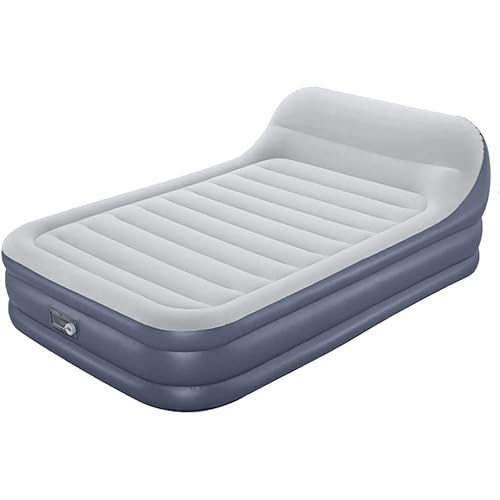 Auto Car Inflatable Air CampingMattress, Camping Air Mattress Queen, 18″” Raised Inflatable Air Sofa Bed with Built in Pump, Portable Airbed with Comfort Backrest