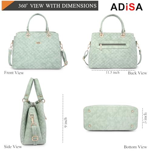 Image of ADISA quilted handbag shoulder bag for women and girls with detachable sling belt (AD4077)