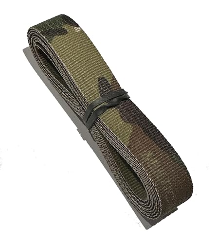 1 Inch Wide x 3' Long Solution Dyed Nylon Webbing - Multicam® Camouflage 1-Sided, American Made