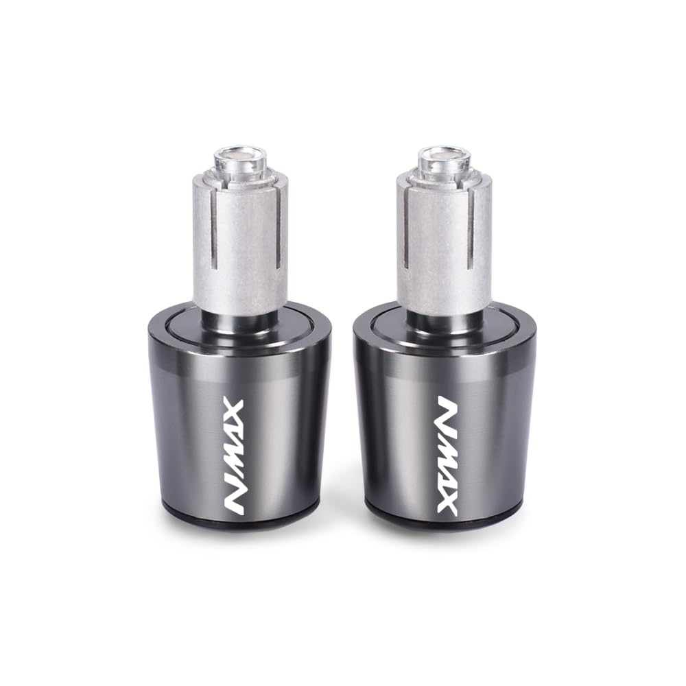Puños de manillar para Yamaha NMAX 125 y 155 con tapones CNC de color gris