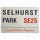 CRYSTAL PALACE F.C. SELHURST PARK SE25 MINI STREET SIGN Retro Vintage 8x12 Tin Metal Sign Wall Decor Home Decor