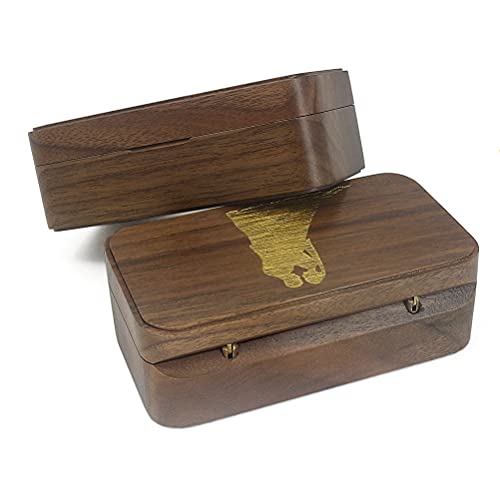 Softalk Vintage Wood Ring Jewelry Box Musical Boxs Gifts For Proposal Engagement Wedding Christmas Birthday Valentine's Day (Creative Walnut Wood, Tune ; Can't Help Falling In Love) #TOP4