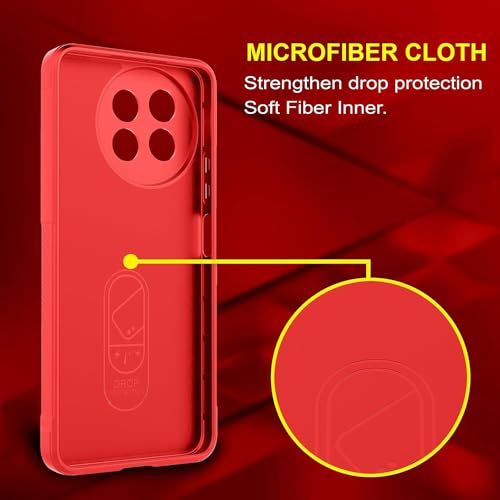 Image of Amazon Basics Mobile Cover for Realme 11 4G | Full Camera Protection | Liquid Silicon Case | Flexible Bumper Case for Realme 11 4G (Red)