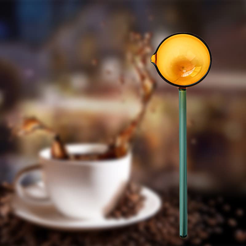 HOLIDYOYO 6stuks Delige Glazen Lepels Voor Koffie Desserts Transparante