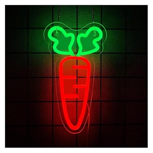 Lampe néon carotte pour illuminer vos soirées à thème et vitrines de restaurant