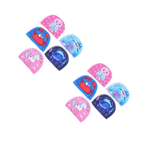 Bonnet de natation garçon fille protection oreilles et cheveux en tissu