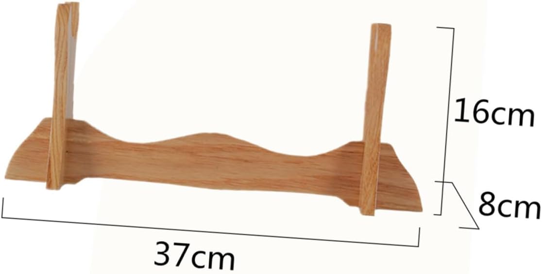 BESPORTBLE Detachable Wooden Stand Single Layer Display Shelf Organizer for Collectible and Knives Decorative Rack for Home Retail Use