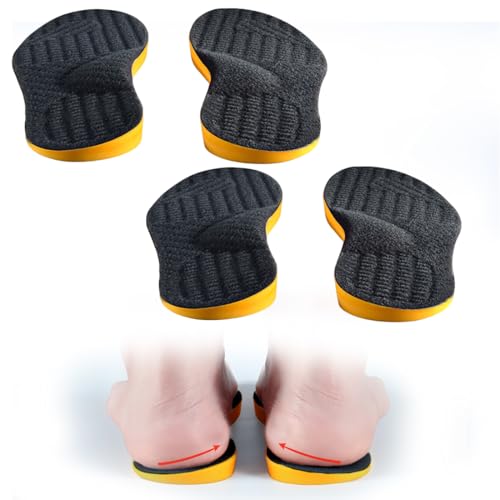 DIFLAX 2 Pares Plantillas Ortopédicas 4 en 1 para Corregir la Postura Plantillas de Gel para Pies Planos Soporte de Arco Ortopédico Sobrepronación Supinación Fascitis Plantar Metatarsalgia X/O Varo