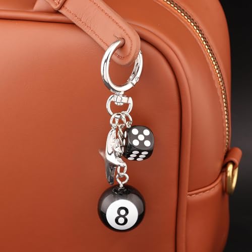 Pmeixcy Star Dice Keychain for Bags, Black - Image 4