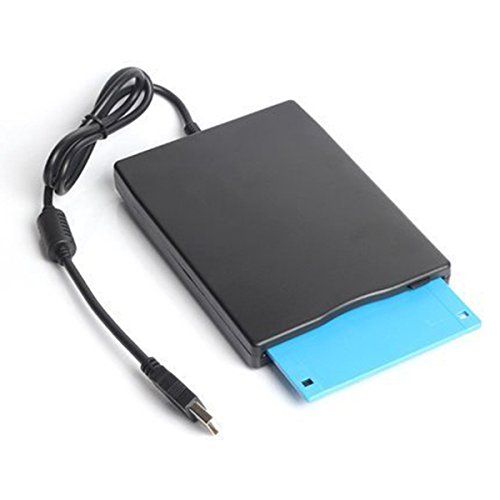 Noblik USB Floppy Drive 3.5inch USB External Floppy Disk Drive Portable 1.44 MB FDD USB Drive Plug and Play for PC Windows 10 7 8 Windows XP Vista Black