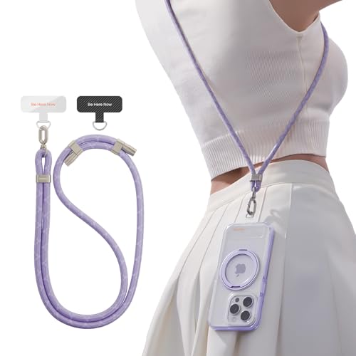 Image of TORRAS Phone Lanyard Crossbody, Adjustable Anti-Theft Neck Strap, Purple