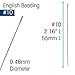 The Beadsmith English Beading Needles, Size 10, 4 Needles per Card, Made in England, Use for Loom Weaving Beadwork, Off-Loom Stitching and Jewelry Making with Seed Beads