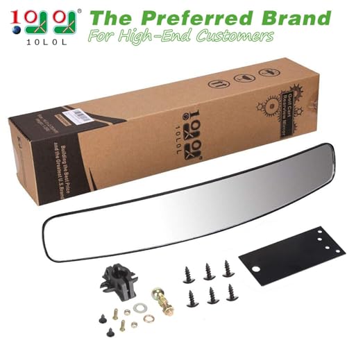 10L0L Universal Adjustable Golf Cart Panoramic Rear View Mirror, Rotatable 270 Rotation 16.5"Wide Angle Full Rearview Golf Cart Mirror for Yamaha EZ Go, Club Car - Image 3
