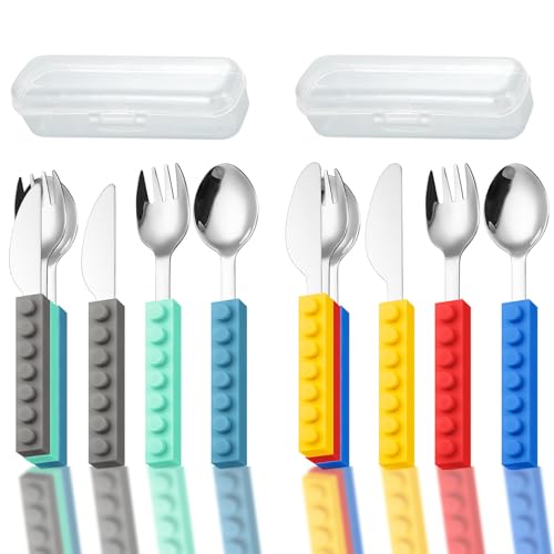 Catálogo para Comprar On-line Vajillas infantiles Top 10. 48 cubiertos para niños 6 piezas,Fabricado en acero inoxidable y silicona de grado alimenticio,Con caja de almacenamientoAdecuado para viajes, escuela, trabajo, picnic,...