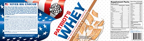 'Merica Labz Patriot's Whey, The Revolutionary's Protein, 25G Protein, 25 Servings (Yankee F'N Doodle)