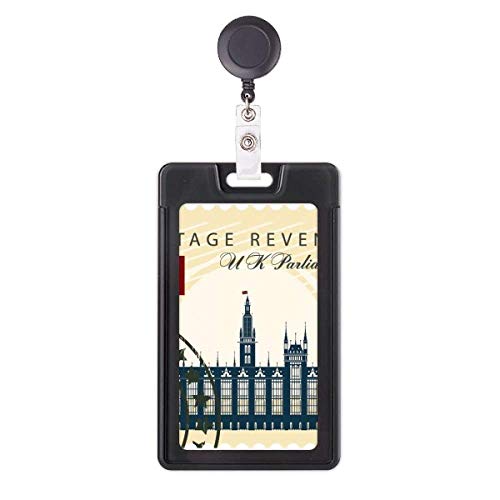 Pochette carte et porte-badge rétractable Londres Angleterre pour carte transport et pass