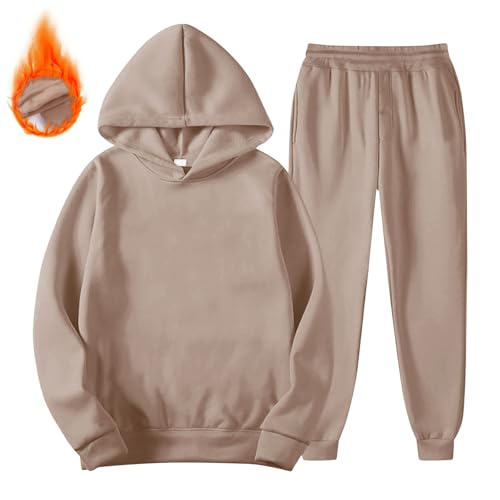 Hoodie Sweatsuit Set for Teen Girls 2 Piece Kids Hooded Sweatshirt Jogger Sweatpants Tracksuit Solid Athletic Outfits4