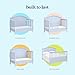 DaVinci Charlie 4-in-1 Baby Crib Convertible to Toddler Bed, Daybed, Full-Size Bed - Easy to Assemble - GREENGUARD Gold Certified - 4 Adjustable Heights, Conversion Kit Sold Separately - Powder Blue