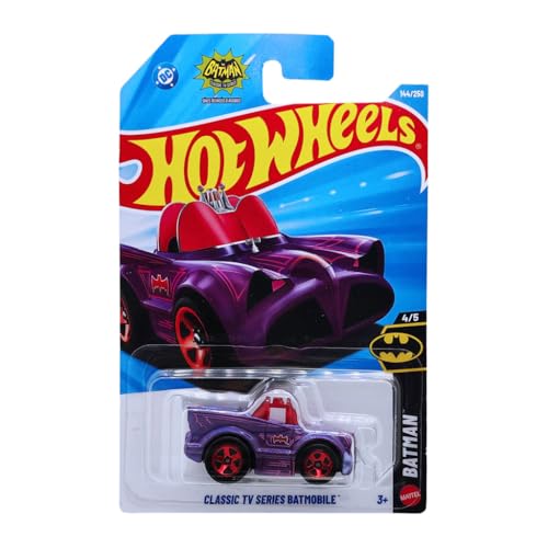 Image of Hot Wheels Classic TV Series Batmobile Batman Ages 3 and Up 144 /250 (Purple) | Batman, Ages 3 and Up, 144 /250