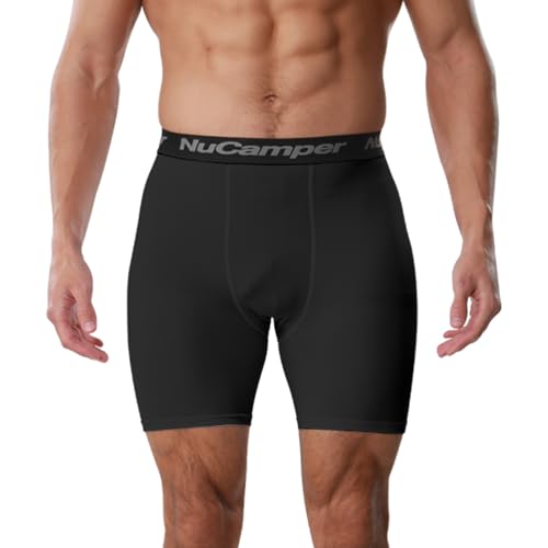 Pantalones cortos de compresión para hombre NuCamper de elastano transpirable 2