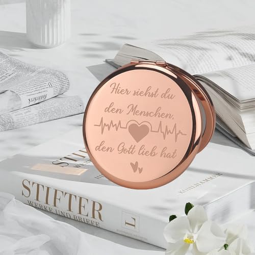 XiuGlimpse Faltbarer Kosmetikspiegel,Schulabschluss Geschenk,Beste Freundin Geschenke,Freundschaft Geschenke