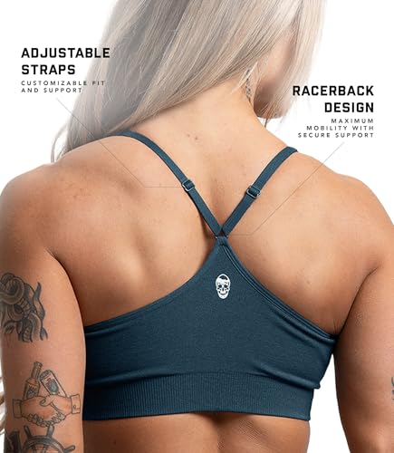 Image of Gymreapers Seamless Sports Bra for Women - Wireless Compression Padded Supportive Bras for Gym, Yoga, & Fitness