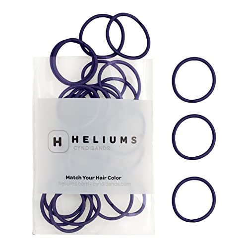 Heliums Small Hair Bands - Navy Blue - 2mm Hair Ties, 48 Count, 2.5cm Mini Hair Bobbles for Small Ponytails Braids and Kids