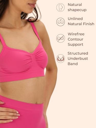 Image of UNDERNEAT Women Wireless Shaping Bra with Adjustable Straps | Gentle Lift and Seamless Fit | Non-Padded Bra for Women | Breathable Fabric for All Day Comfortable Wear