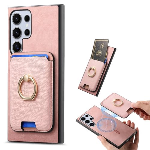 Coque Galaxy S23 FE rose avec porte-cartes pour éviter les pertes