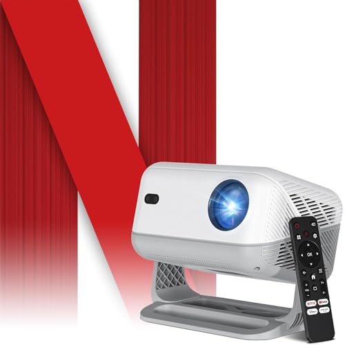 Shark Smart Projector with Android 13 | 4K HDR Support, 18000 lm Brightness, Dolby Audio, Auto Image Correction, Built-in Speaker, WiFi & HDMI Connect