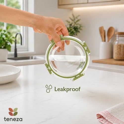 Image of Plastic Storage and Containers, air tight containers, BPA Free & Air Tight Container For Kitchen Storage, Grocery Kitchen Containers, Multipurpose Transparent Jar| 300, 700, 1500 ML | Green