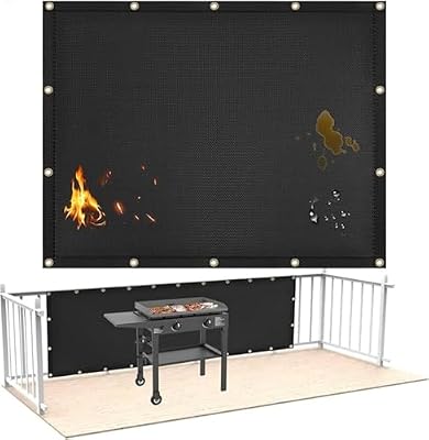 Escudo térmico ignífugo para pared detrás de la parrilla, escudo térmico para estufa de leña, protector de pared para estufa y nevera, accesorios de estera para parrilla BBQ compatibles con piedra
