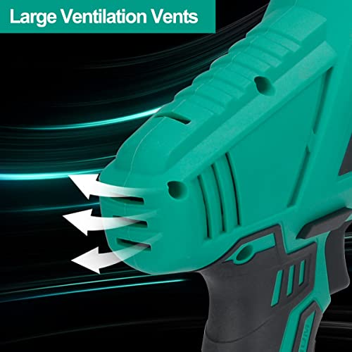 Säbelsäge, 21V Akku Säbelsäge, Akku-Reciprosäge mit 1500mAh Batterien, mit variabler Drehzahl von 0-3000 RPM, 6 Sägeblätter(3T/6T/10T/18T), Strichlänge 15mm, Schneidleistung 300mm (Holz), LED Licht – Bild 7